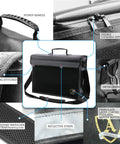 Fireproof Document And Money Bag Set, 3 Piece Padded Pouches with wrap around zipper and ergonomic design, showcasing key features.