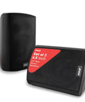 Boomin 6.5 Inch Wall Mount Bluetooth Speaker System For Indoor Outdoor Use With Built In Amplifier, Weatherproof Housing