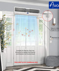 36 Inch Slim Indoor Air Curtain FM-1209T Delivers 1100 CFM Of Power With Quiet Operation installed above doorway, remote included