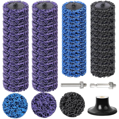 53 Piece Quick Change Strip Disc Set For Drill And Die Grinder Two Inch Diamond Stripping Discs With One Quarter Inch Shank