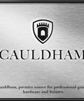 Cauldham logo on metallic background showcasing a professional-grade hardware supplier.