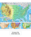 US And World Physical Classroom Map Pack With Laminated 36 By 30 Inch Wall Maps showing full view of United States