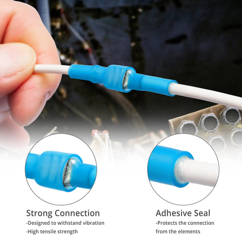 Must Have Pro Grade Heat Shrink Spade Connector Kit With 250 Pcs Quick Disconnect Terminals used for secure electrical wiring