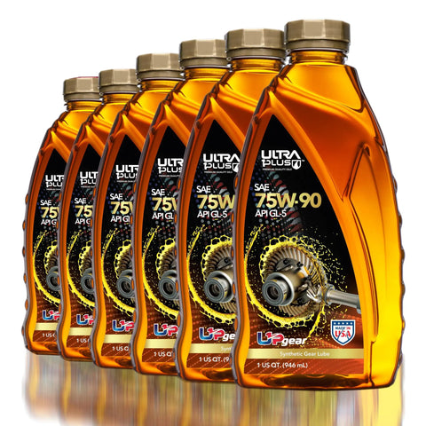 1Plus SAE 75W90 Synthetic Gear Oil API GL5 For Transmission And Differential Boss Level Protection 6 Quart Bundle bottles