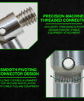 Precision machined threaded connection featured in Greenlee 10 Inch Heavy Duty Handle Bolt Replacement For Ultra Tugger Cable Puller.