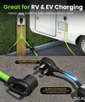 Four Prong Dryer Y Splitter Cable 30 Amp NEMA 14 30P To Dual NEMA 14 30R Receptacles, used for RV and EV charging setup