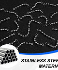 Stainless Steel Bead Chain Swivels For Catfish Tackle And Rig Gear Saltwater And Freshwater Fishing Beads Twenty To Forty Pack With Three Sixteenth Inch Beads Four Point Five Millimeter Durable Tackle Accessory, stainless steel beads