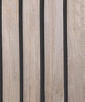 Premium Heavy Duty Black Foam Backer Rod Expansion Joint Fillers in gaps between wooden planks on a fence.