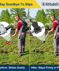 Man using Upgraded Weed Eater Handle Extension For Ergonomic Back Saver And Tall People Universal String Trimmer Handle Grip