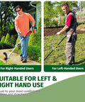 Upgraded Ergonomic Weed Eater Handle With Non Slip Grip Adjustable Shoulder Harness And Bracket Clamp in left and right hand use