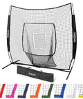 7 Foot By 7 Foot Baseball And Softball Practice Net For Hitting And Pitching Indoors Or Outdoors In Team Colors with carry bag