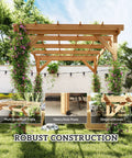 Six Point Six Foot By Six Point Six Foot Outdoor Pergola Kit With Built To Last Concrete Anchors And A Sturdy Frame Wood Gazebo