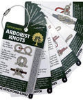 Arborist Knots Knot Cards For Tree Climbing And Trimming Waterproof 14 Page Pocket Guide showing step-by-step knot illustrations.