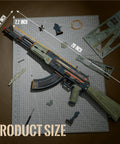 3D Wooden Puzzle Kit For Adults With Rubber Band Mechanism About 6 Hour Assembly Fun Yet Challenging Model Toy, wooden rifle parts on cutting mat
