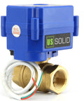 Motorized Brass Ball Valve 1 Inch With Standard Port 9 To 24V AC DC And Two Wire Auto Return Setup Reliable NPT Threading