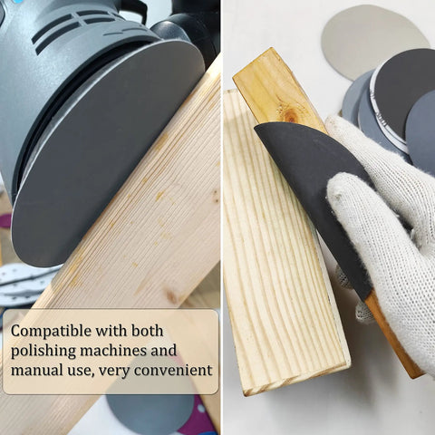 5 Inch No Hole Sanding Discs Set, 30 Pieces, 10 Grits From 240 To 3000, 3 Discs Each, Wet Dry Sandpaper for manual and machine sanding