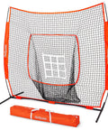 7 Ft X 7 Ft Baseball And Softball Practice Net With Bow Frame Carry Bag And Strike Zone Backyard Hitting Pitching Fielding Training For All Skill Levels Easy Setup In 90 Seconds