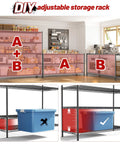 Beefy 5 Tier Wire Storage Shelves With 3200 Lb Capacity, 55.5 Inch Wide Metal Garage Shelving Unit With Adjustable Shelves For Garage, Pantry, Basement, Warehouse, Kitchen, Office Organization in kitchen and garage use