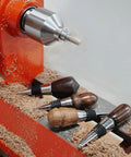Bottle Stopper Chuck For Lathe Mounting Three Eighths Inch By Sixteen TPI Stoppers And One Inch By Eight TPI Headstock Thread shown