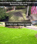 Before and after of lawn transformation using Heavy Duty Lawn And Garden Spreader With A 36 Inch Metal Mesh Basket For Compost Mulch Topsoil Peat Moss Push Or Tow Spreading Lightweight Durable Yard Care Gear For Home And Garden.