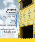 Building facade showing uses for Transition Membrane Flashing Tape 6-Inch By 75-Foot Self-Adhesive Moisture And Air Barrier.