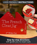 Solid As A Rock Heavy Duty Aluminum French Cleat Jig Built For Tight Cuts And Easy Assembly for 5" wide cuts and user-friendly instructions.