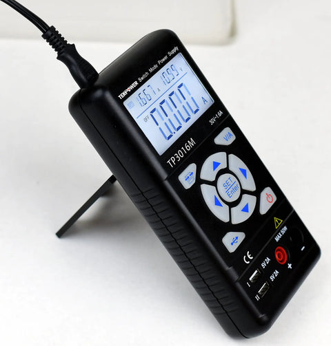 Portable Handheld DC Power Supply With USB Output Dope For Makers, Adjustable 0.3V To 30V And 0 To 1.6A CC CV Control