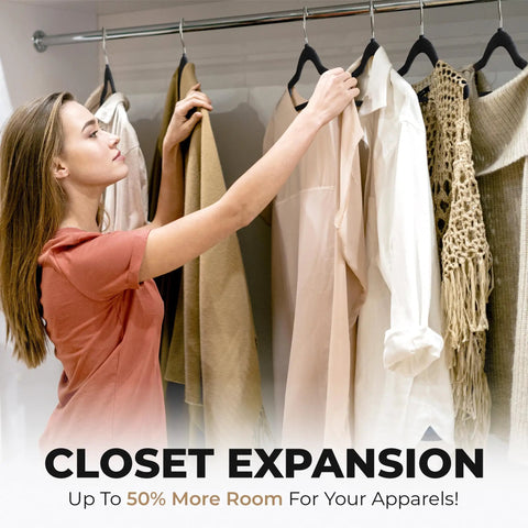 Super Dope Velvet Hangers 100 Pack Slick Space Saving Wardrobe Organizer For Shirts Pants Dresses Suits With Non Slip Grooved Hook Heavy Duty Coat Rack Keeps Your Fit Game Strong All Year Round