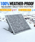 50W 12V Solar Panel Kit with Trickle Charger Maintainer, Waterproof Controller, and Mount in snowy landscape