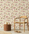 Peel And Stick Multicolor Peony Daisy Wallpaper Removable Self Adhesive Wall Mural For Living Room Or Accent Wall Durable And Easy To Install Peel And Stick Coverage Of 14.5 Sq Ft Per Roll in a cozy room setting