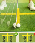 Using 6x4ft Golf Hitting Mat With Built In Ball Tray, 26mm Thick Indoor Outdoor Practice Mat With Alignment Guides For Standing Drills