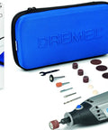 No Sweat 130 Watt Rotary Multitool Kit Featuring 15 Versatile Attachments And Rugged Carry Pouch Delivering Flexible Variable Speeds Up To 33k Rpm with tool and accessories.