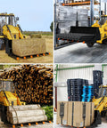 Clamp On Debris Forks For 58 Inch Pallet Forks, 4000 Lbs Capacity, Heavy Duty 6 Fork Set for Tractor Loader Handling Various Materials