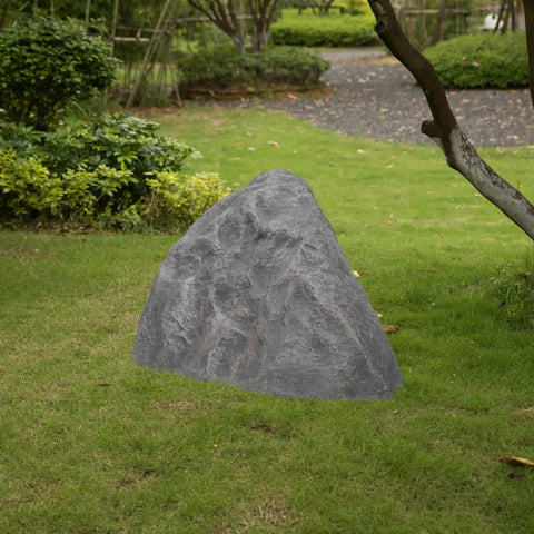 Outdoor Natural Arrow Rock Decor For Lawns And Gardens, Weatherproof Fiberglass Yard Accent That Looks Real on green lawn
