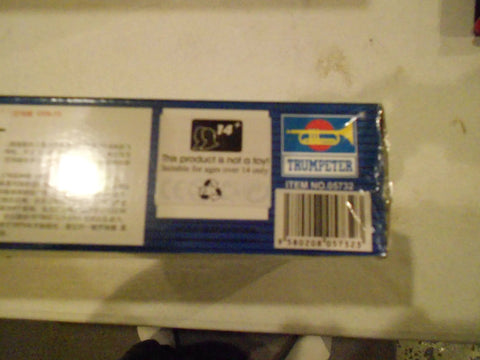USS Abraham Lincoln CVN-72 Aircraft Carrier 1 To 700 Scale Model Kit box side view with Trumpeter branding and age warning