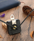 28 Mm Long Shaft Quartz Clock Movement Replacement Kit With Metal Hook For DIY Clock Repair Black Finish on wood surface