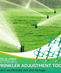 5 Piece Sprinkler Adjustment Tool Set For PGP Heads And Lawn Irrigation in use with green lawn and sprinklers