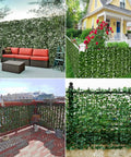 Realistic Ivy Privacy Fence Screen 120x40 Inch For Balcony Outdoor Decor with faux vines on balconies and gardens