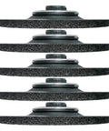 Side view of Five Pack 4-1/2 Inch Hubbed Grinding Wheels for Grinders, Beastly Metal and Stainless Steel Grinding, 11 UNC mounting.