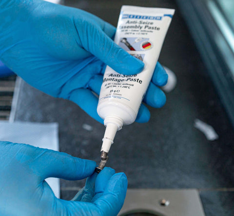 Applying Anti-Seize Assembly Paste, 3.0 Oz, Heat Resistant Lubricant And Corrosion Protection For Fasteners And Threads