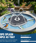 Bird Bath Fountain Pump Upgrade With LED Light And 9 Spray Modes For Outdoor Ponds And Pools, UV protected, with birds and fixers.