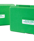 Greenlee 648 Quick Change Carbide Hole Saw Set For 1/2 To 2 Inch Conduit storage case with labels for carbide cutting kits.