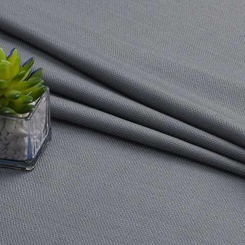 Close-up of fabric texture of Dark Grey Curtains Two Panels 96 Inches Long Light Filtering Faux Linen Textured Window Curtains For Living Room Farmhouse Style Rod Pocket 40 Inch Width Each 2 Pack.