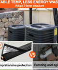 Two outdoor HVAC units with Three Layer AC Line Insulation Cover For Outdoor Pipes 72x10.2 Inches Freeze Proof Canvas.