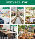54x54 Inch Sage Square Tablecloth, Linen Like, Water Resistant And Washable, shown in various dining and event settings
