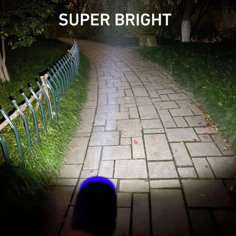 Pathway illuminated by Six Pack Of Compact LED Flashlights With 100 Lumen Output Includes 18 AAA Batteries Mini Pocket Lights
