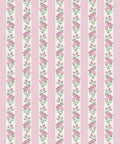 Premium Vintage Rose And Stripe Peel And Stick Wallpaper Roll Self Adhesive Removable Wall Covering For Bedroom Great Vibes 17 X 18 Feet showing floral design on pink stripes.