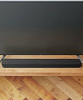 Compact 2 Channel Soundbar With Bass Reflex Built In Tweeter Bluetooth Easy Setup Slim Design For Small Rooms And Home Office in Black
