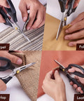 Heavy Duty Multipurpose Scissors For Home And Workshop Cut Leather Cardboard Carpet Plastic Rope Meat Poultry Bones Kitchen Shears For DIY Garden Garage Projects Designed For Tough Daily Use By Pros And DIY Folks And Home Makers, cutting carpet fabric burlap and leather