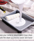 9 Inch Paint Tray Liners Pack Of 10 For Quick Color Swaps White Plastic Roller Tray Liners That Fit Standard Trays